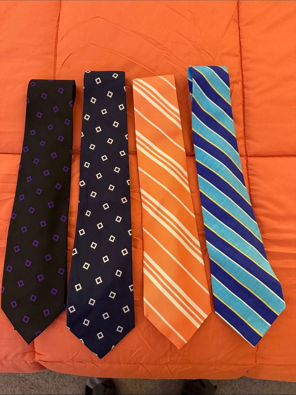 Lauren Ralph Lauren Men's Multi-Tie Set - Orange, Navy, Black, Blue